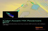 iColor Accent MX Powercore gen2 - Color Kinetics · iColor Accent MX Powercore gen2 is a direct view linear LED luminaire ideally suited for creating long ribbons of color ... Connectors