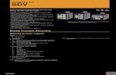 Voltage Sensor SDV...L: 4 to 240 mV (DC input only) (For SDV-F only) M: 0.2 to 12 V (AC or DC input) H: 10 to 300 V (AC or DC input) 4, 5. Control Power Supply Voltage 2: 24 VDC 3: