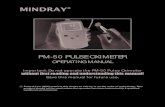 MINDRAY - bsuporte.com.br PM-50 Pulse Oximeter... · 2017. 9. 9. · MINDRAY® PM-50 Pulse OxiMeter OPeratiNG MaNual important: Do not operate the PM-50 Pulse Oximeter without first