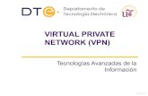 VIRTUAL PRIVATE NETWORK (VPN) · 2019. 11. 18. · Privacidad: cifrado simétrico • Esquema de autenticación en VPN clásicas en tres pasos • Se negocian parámetros entre cliente