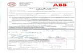 ABB...(Name and Position, e.g. President, Plant Manager, Chief Engineer) of ABB, Inc (Name of Manufacturer) Located at 18321 Swamp Road Prairieville, LA 70769 (225) 673-6100 (225)