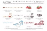 Embellished Borders & Corners - Embroidery Online · 2020. 4. 17. · Designs 12398-35 and 12398-36 contain a combination of cutwork and freestanding lace. Though it looks complicated