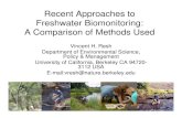 Recent Approaches to Freshwater Biomonitoring: A ...€¦ · • Based on niche theory (suboptimal or outside of niche) • Predictions are possible (>toxicant,