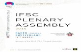 IFSC PLENARY ASSEMBLY · FPME asked to correct the name of Alfredo Velazquez - AV in the PA 2014 minutes. 03/03/16 Minutes of the IFSC 2015 Plenary Assembly –APPROVED 7 L Y 2015