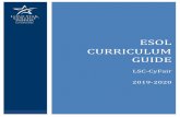 ESOL CURRICULUM GUIDE - Lone Star College System Curriculum... · 2019. 12. 3. · •Academic English and practical vocabulary development • Pronunciation skill development •