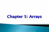 Chapter 5: Arrays...Arrays}Data structure (数据结构):adataorganization, management and storage format that enables efficient access and modification}An array(a widely-used data