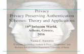 Privacy Privacy Preserving Authentication Schemes: Theory ......ngSDH/Ethernet DWDM IP/(G)MPLS Core xDSL Ethernet Transport Cellular 2G, 3G LTE DVB-H Ad-Hoc WSN Vehicular Services