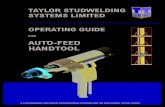 UK Stud Welder Machine Manufacturers - FOR AUTO-FEED HANDTOOL · 2020. 5. 2. · SETTING UP THE PISTOL STANDARD CONTACT PISTOL Set the pistol spring preload to the appropriate setting