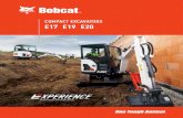COMPACT EXCAVATORS E17 E19 E20 - אמקול · 2017. 4. 25. · 3 E19 - Conventional Tail Swing For experienced operators focusing on performance and durability. • 1885 kg operating