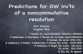 Predictions for GW inv’ts of a noncommutative resolutionersharpe/michigan-mar13.pdfPredictions for GW inv’ts of a noncommutative resolution Eric Sharpe Virginia Tech T Pantev,