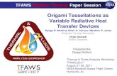 Origami Tessellations as Variable Radiative Heat Transfer …...Variable Radiative Heat Transfer Devices Rydge B. Mulford, Brian D. Iverson, Matthew R. Jones Brigham Young University