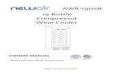AWR-190SB 19 Bottle Compressor Wine Coolerpdf.lowes.com/installationguides/1000337485_install.pdf · 2018. 8. 21. · awr-190sb voltage: 110-120v current: 1.2a frequency: 60hz power