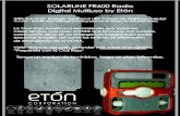 SOLARLINE FR600 Radio Digital Multiuso by Etón · SOLARLINE FR600 Radio Digital Multiuso by Etón With S.A.M.E*, Energía solar and UBS Corcel de Teléfono celular *S.A.M.E – Specific