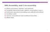 X86*Assembly,*and*C;to;assembly* - University of Washington · 2011. 12. 9. · %ebx %esi %edi %esp %ebp se 4. UniversityofWashington* Integer*Registers*(IA32)* %eax %ecx %edx %ebx