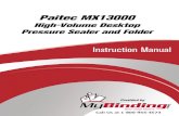 Instruction Manual - MyBinding.com › media › manuals › Paitec-MX...- 4 - MX-13000 User Manual 1-4 Power Connection. Please refer to the label for electric information which is