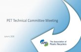PET Technical Committee Meeting...PET Technical Committee Meeting ... 2020