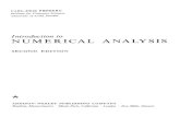 Introduction to Numerical Analysis · 2019. 7. 12. · Preface Numerical analysis is a science-computation is an art. The present text in numerical analysis was written primarily
