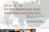 ECA PFM Strategy - Pempal · 2018. 3. 28. · PFM Performance 3 2.8 3 3.2 3.4 3.6 3.8 4 2000 2001 2002 2003 2004 2005 2006 2007 2008 2009 2010 2011 e CPIA Q13: Quality of Budget &