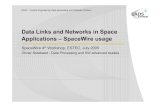 Data Links and Networks in Space Applications – SpaceWire usagespacewire.esa.int/WG/SpaceWire/SpW-SnP-WG-Mtg4... · 2006. 11. 27. · Bi-directional SpaceWire links used for inter-node