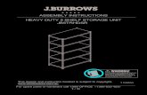 Heavy Duty 5 Shelf Storage Unit Assembly Instructions …...HEAVY DUTY 5 SHELF STORAGE UNIT JB5TRHDSR For spare parts or hardware call 1300 OFFICE （1300 633 423） 1 Carton This