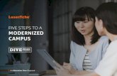 FIVE STEPS TO A MODERNIZED CAMPUS · This playbook delves into this present-day balancing act, ... marketing, Laserfiche. “It identifies the steps to ... giving them a 360-degree
