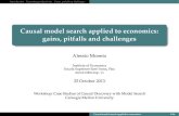 Causal model search applied to economics: gains, pitfalls and challenges … · Causal model search applied to economics: gains, pitfalls and challenges Alessio Moneta Institute of