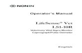 LifeSense Vet LS1-10R Operator’s ManualLifeSense Vet monitor is a sensitive electronic instrument and must be repaired by authorized personnel only; contact Nonin Technical Service.