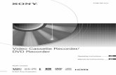 Video Cassette Recorder/ DVD Recorder · 2018. 11. 16. · 3-096-485-11(1)© 2007 Sony Corporation Video Cassette Recorder/ DVD Recorder RDR-VX555 Operating Instructions Manual de
