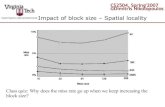 Impact of block size – Spatial localitycs2504/spring2007/lectures/lec32.pdf · tag in the cache, yet still needs to propagate the update down to memory, may stall if the write buffer