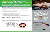 Grade 1 Numeracy Learning at Home - Province of Manitoba€¦ · Grade 1 Numeracy Learning at Home Keep the learning going! The following activities support learning at home and connect