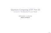Quantum Computing (CST Part II)€¦ · quantum computer that is not on a classical computer...what quantum computers give us is a more e cient way to do some computations. 10/23.