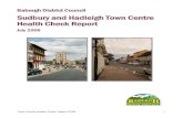 Sudbury and Hadleigh Town Centre Health Check Report...Pedestrian flows (footfall) Count Accessibility (ease and convenience of access by a choice of means of travel) of location Number