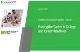 Putting the Career in College and Career Readiness · 2016. 6. 6. · Median Annual Pay Computers & IT Computer Support ... Global Competitiveness Report, 2012 IMD: World Competitiveness
