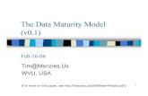 The Data Maturity Model (v0.1)menzies.us/pdf/06dmm101.pdf2 Executive Summary New baselines: –In experimental methodology • Data maturity model, “quartile charts”, “M*N-ways”