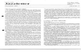 OfTyposandOjai - Donald Clarke's Music BoxGTlJazzletterL865 P.O.Box1305 OakView.Calif. 93022 November1987 Vol.6No. t1 OfTyposandOjai Thestruggle to eliminate typographical and spellingerrors