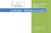 User Manualec.europa.eu/environment/ecolabel/documents/User_manual...EU ECOLABEL BED MATTRESSES USER MANUAL Commission Decision for the award of the EU Ecolabel for Bed Mattresses