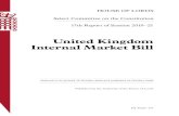 UK Internal Market Bill · 2020. 10. 16. · HL Paper 151 United Kingdom Internal Market Bill . Select Committee on the Constitution The Constitution Committee is appointed by the