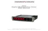 TT33 Digital Multifunction Timer User Manual · TT33 PANEL CUTOUT TT33 All dimensions in mm 1. Press and release to set the time delays (if programmed with the parameter). Press for