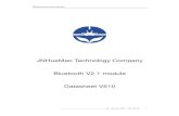 JNHuaMao Technology Company Bluetooth V2.1 module Datasheet … · 2016. 9. 19. · 6.9 HM-03 Device Terminal Functions No Name Description 1 PIO1 System LED 2 SPI_CSB SPI interface