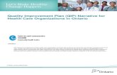 Quality Improvement Plan (QIP) Narrative for Health Care … · 2019. 4. 18. · Insert Organization Name 1 Insert Organization Address Quality Improvement Plan (QIP) Narrative for