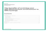 The benefits of evolving your HPE BladeSystem environment ...sallustio.ch/blade/The benefits of evolving your HPE...looking for Tier-1 service levels, HPE 3PAR StoreServ flash arrays