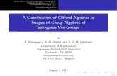 A Classi cation of Cli ord Algebras as Images of Group Algebras of Salingaros … · 2017. 8. 6. · Salingaros vee groups G p;qˆ C‘ Central product structure of Gp;q Main result