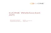 tvONE WebSocket API · 2020. 6. 30. · tvONE WebSocket API Document version: Firmware version: Supported products: 1.2.2 M406 and above CM2-547, C3-540, C3-510, C3-503, and CORIOview