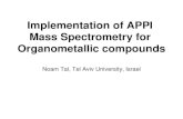 Tandem Mass Spectrometry · 2015. 2. 10. · Mass Spectrometry for Organometallic compounds Noam Tal, Tel Aviv University, Israel. Atm. Pressure Photo Ionization (APPI) Inlet Nebulizing