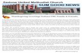 Sedona United Methodist Church SUM GOOD NEWS › wp-content › uploads › 2019 › 11 › Nov-… · Thanksgiving Greetings Sedona UMC Family & Friends, A grateful heart sees each