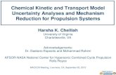 Chemical Kinetic and Transport Model Uncertainty Analyses and Mechanism Reduction … · 2012. 11. 8. · Chemical Kinetic and Transport Model Uncertainty Analyses and Mechanism Reduction