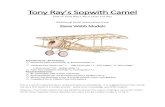 Tony Ray’s Sopwith Camel - Servo Shop TR-SW...sheet to sheet bonds • A small sanding board (make one by gluing 2 pieces of 1/16 balsa, 3inch x 1.25inch with grain crossed at 90deg.