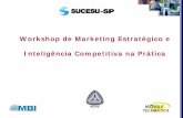 Workshop de Marketing Estratégico e Inteligência ... · Pesquisa Inteligência Empresarial, MKT e Vendas Realidade, Desafios e Cenários Marketing e Vendas Método REVIE – Rede