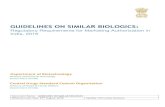 GUIDELINES ON SIMILAR BIOLOGICS · Biologic be sufficient to ensure that the product meets acceptable levels of safety, efficacy and quality to ensure public health in accordance