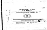 DEPARTMENT OF THE 0o AIR FORCE - DTIC · 2011. 5. 14. · department of the 0o air force justification of estimates for fiscal year 1985 submitted to congress february 1984 sof 7-,